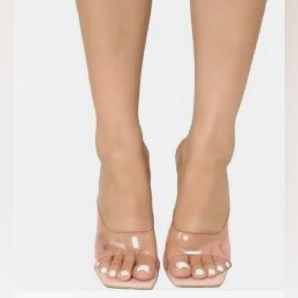 🛍️Fashion Nova Summer Time Fine Heels Pink Lavender Size:10 💥 - Picture 6 of 8